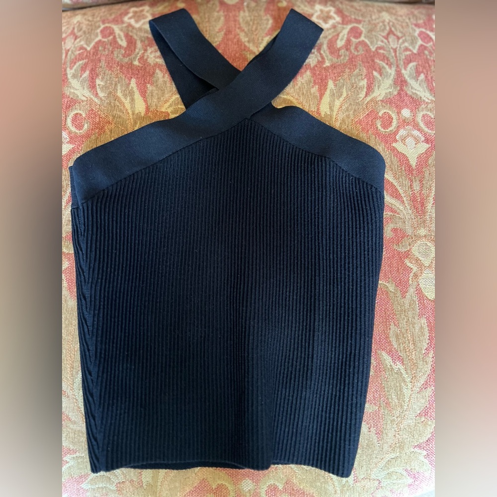 Aritzia Babaton Sculpt Knit Criss Cross Cropped Tank Top Womens Small